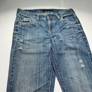 CJ black women’s size 29/32‎ straight leg denim jeans, distressed
